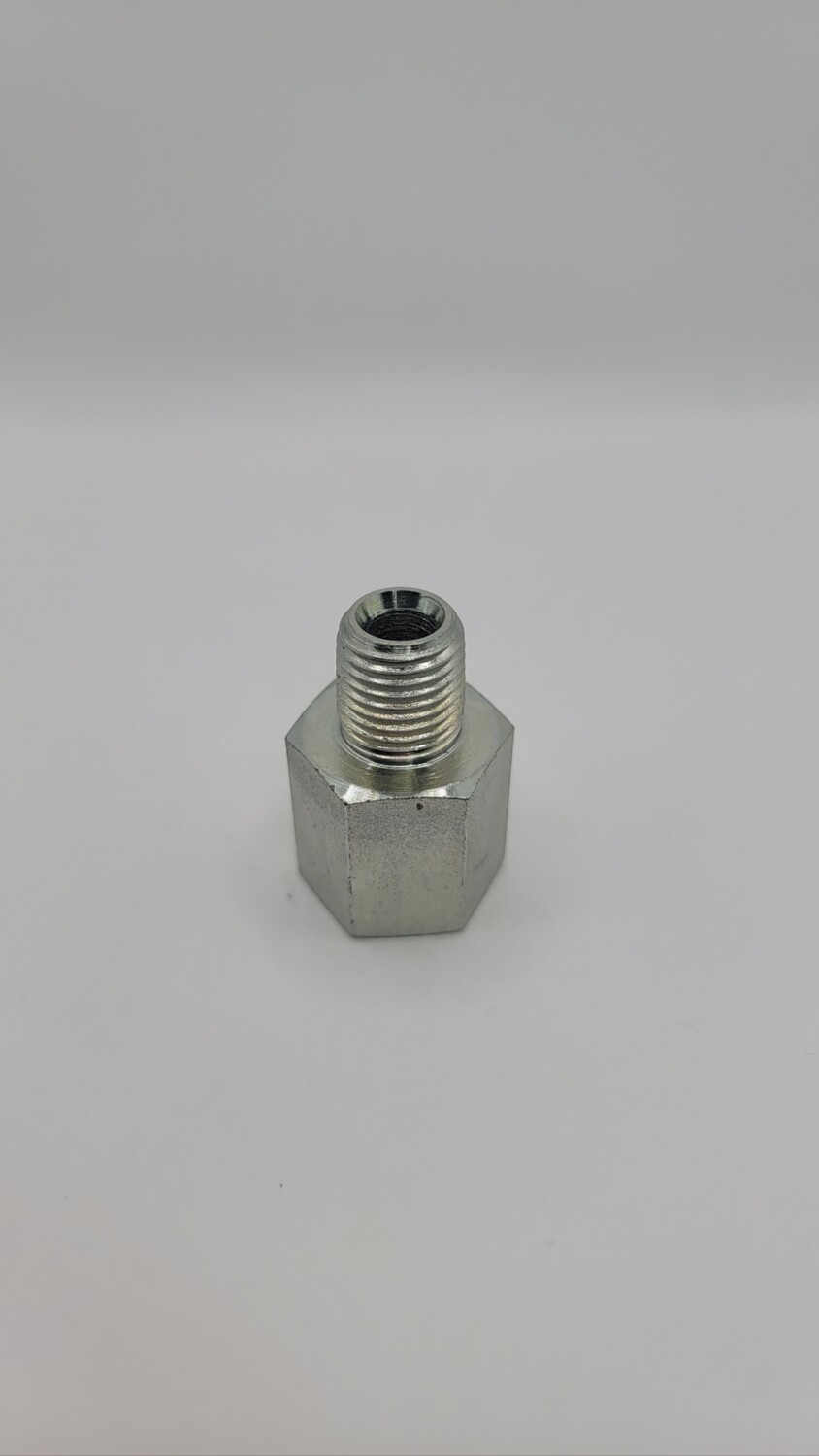 Steel adapter 3/8" FPT x 1/4" MPT