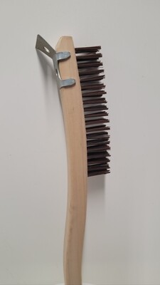 70511 LONG HANDLE WIRE BRUSH WITH METAL SCRAPER