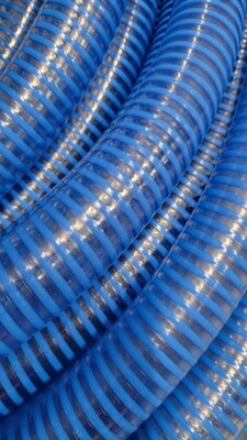 1 1/4" Flex Tech Suction Hose Blue- Sold by the foot