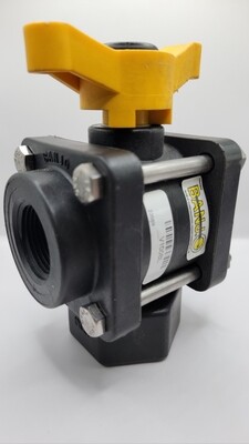 1" Bottom 3 Way Ball Valve