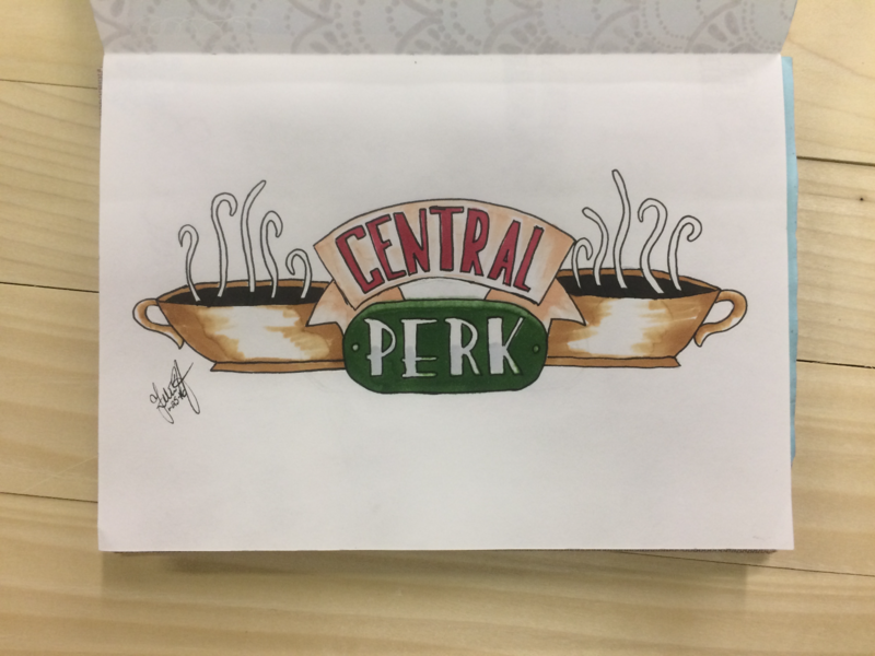 Central Perk Logo Drawing