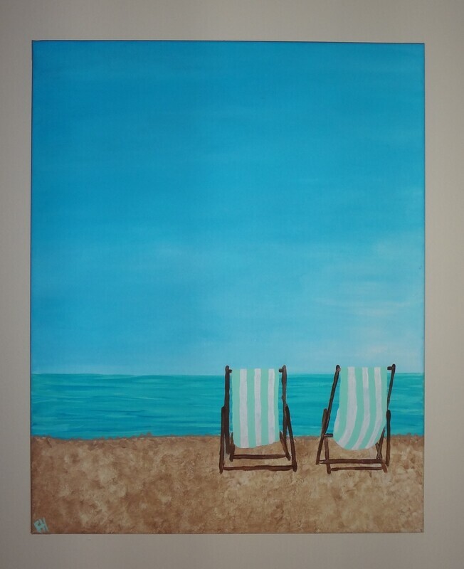 Beach Chairs Painting
