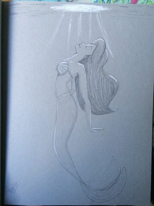 Ariel Pencil Drawing