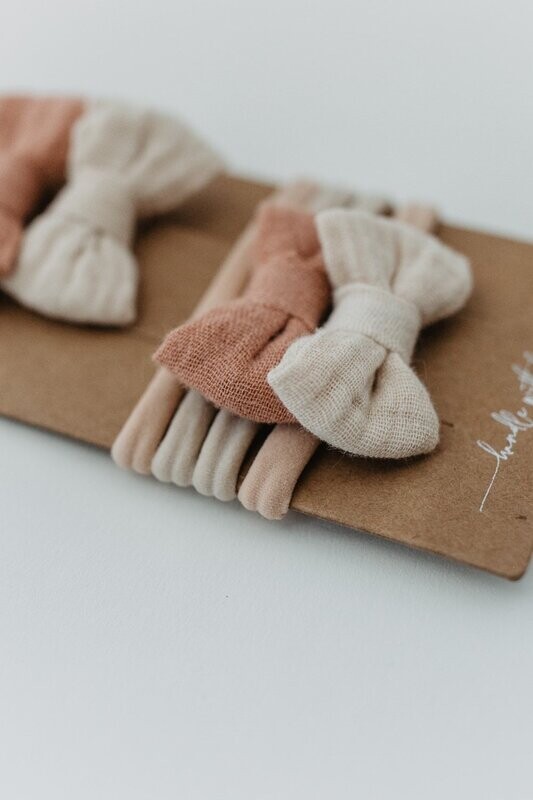 Haarspangen Mini Muslin Bows Mix Haarspangen Mini Muslin Bows Mix