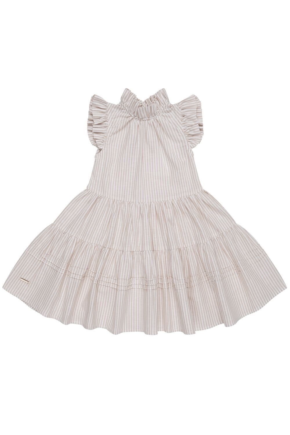 Rüschenkleid mit Streifen