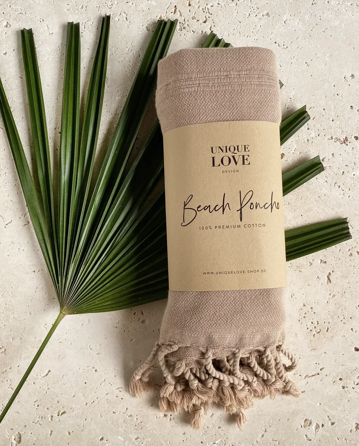 Beach Poncho, Größe: S (0-2 Jahre), Farbe: warm beige