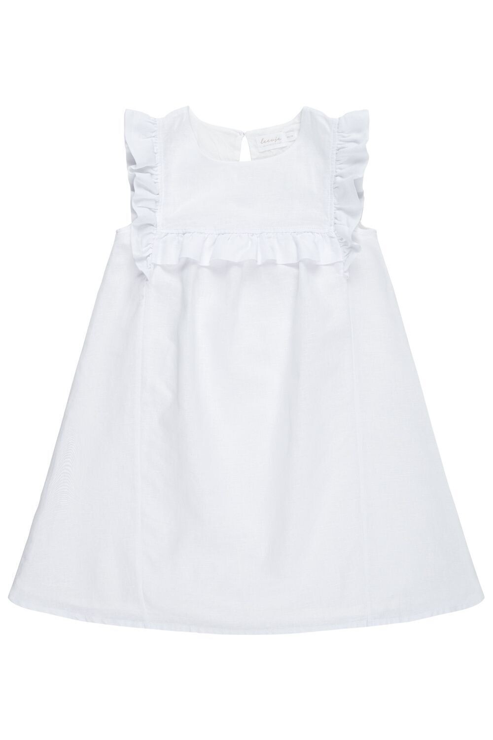 Leinenkleid mit Rüschen