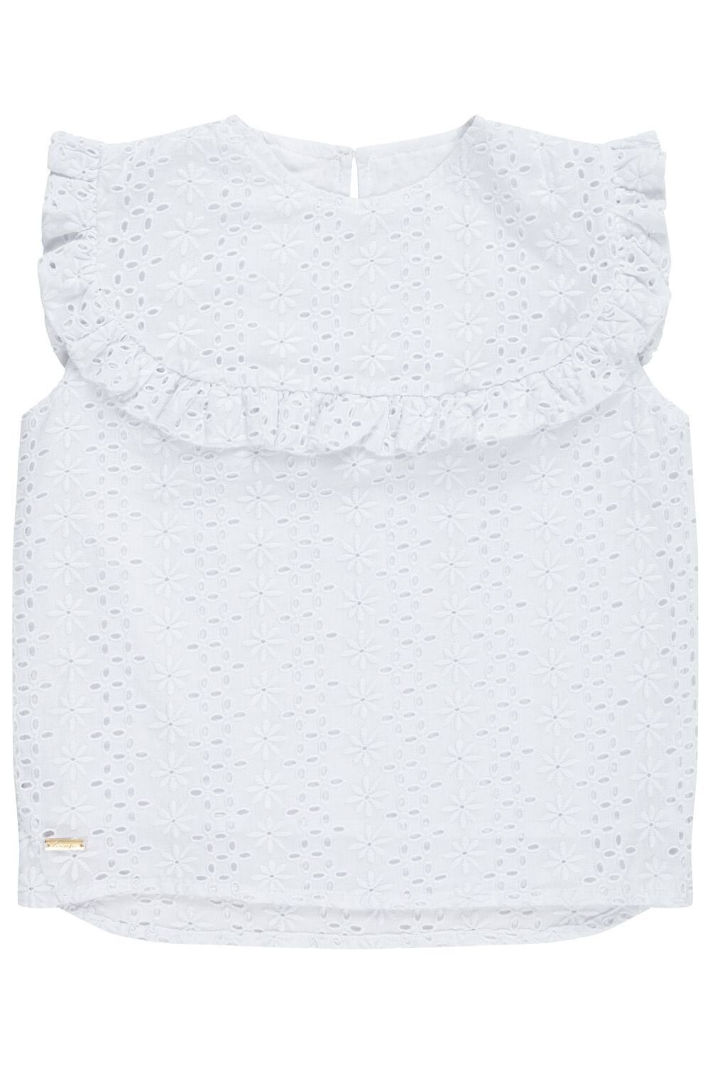 Rüschchentop mit Broderie Anglaise