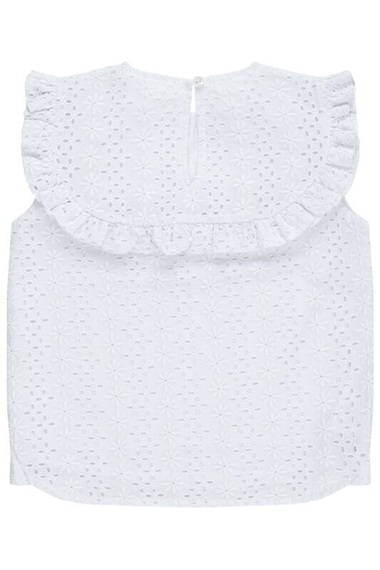Rüschchentop mit Broderie Anglaise