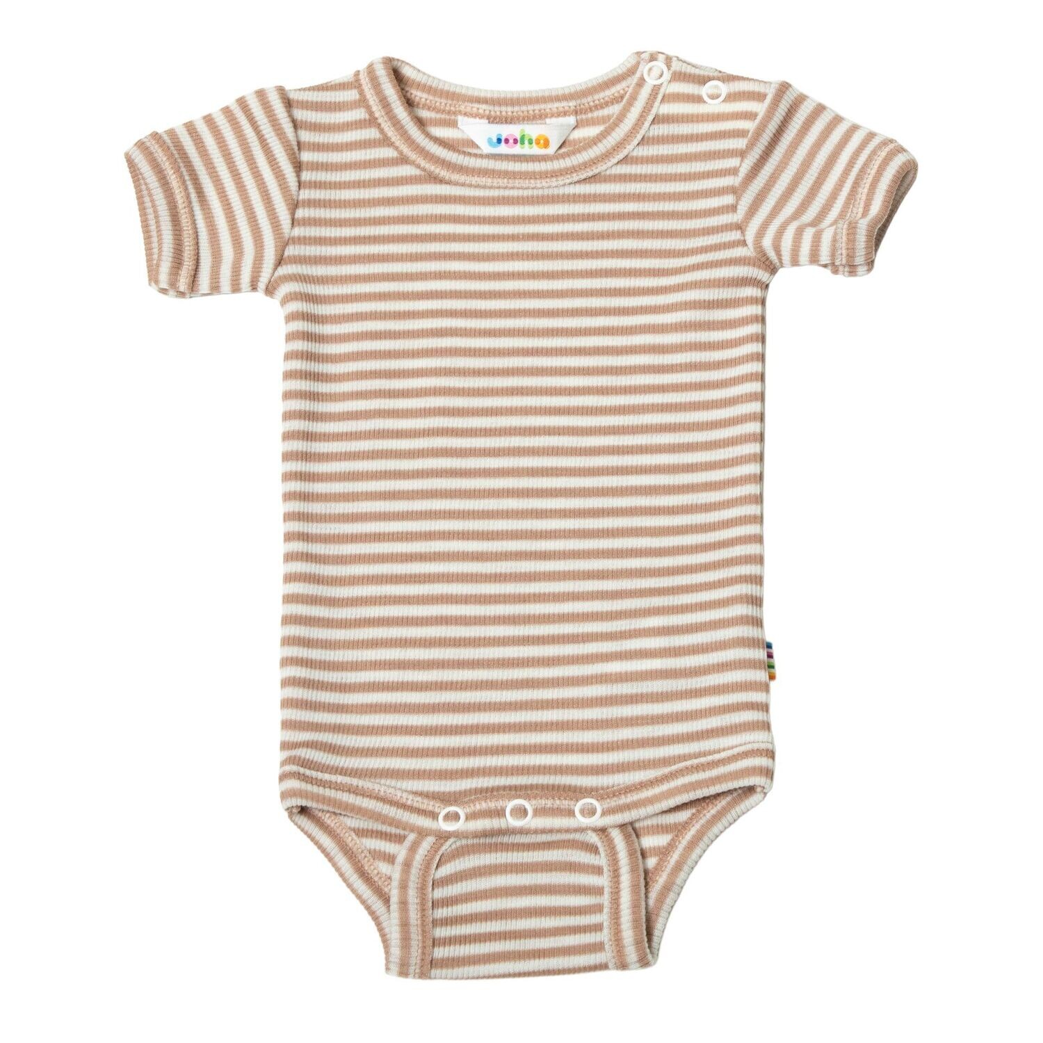 Body w/short sleeves - Wolle/Seide beige/d