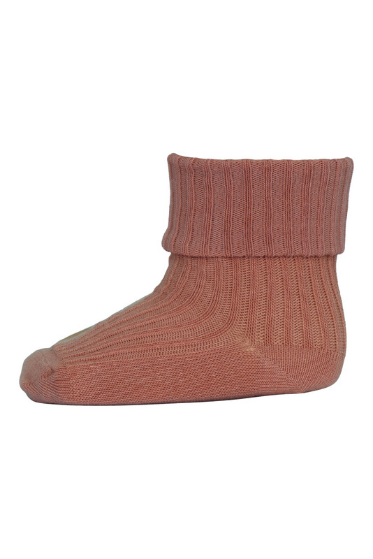 Socken Wool Rib Baby - copper brown Socken Wool Rib Baby - copper brown