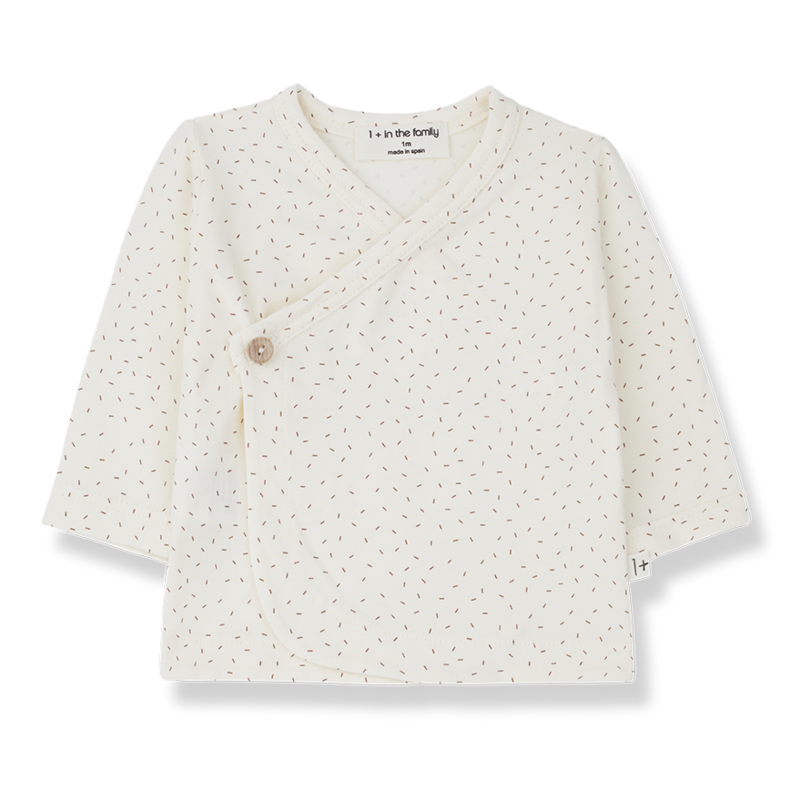 Newborn Wickelshirt mit Knopf Alba Newborn Wickelshirt mit Knopf Alba