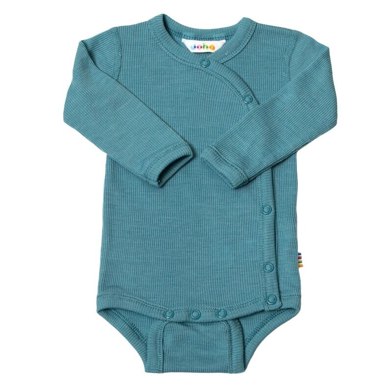 Wickelbody Wolle/Seide - blau Wickelbody Wolle/Seide - blau