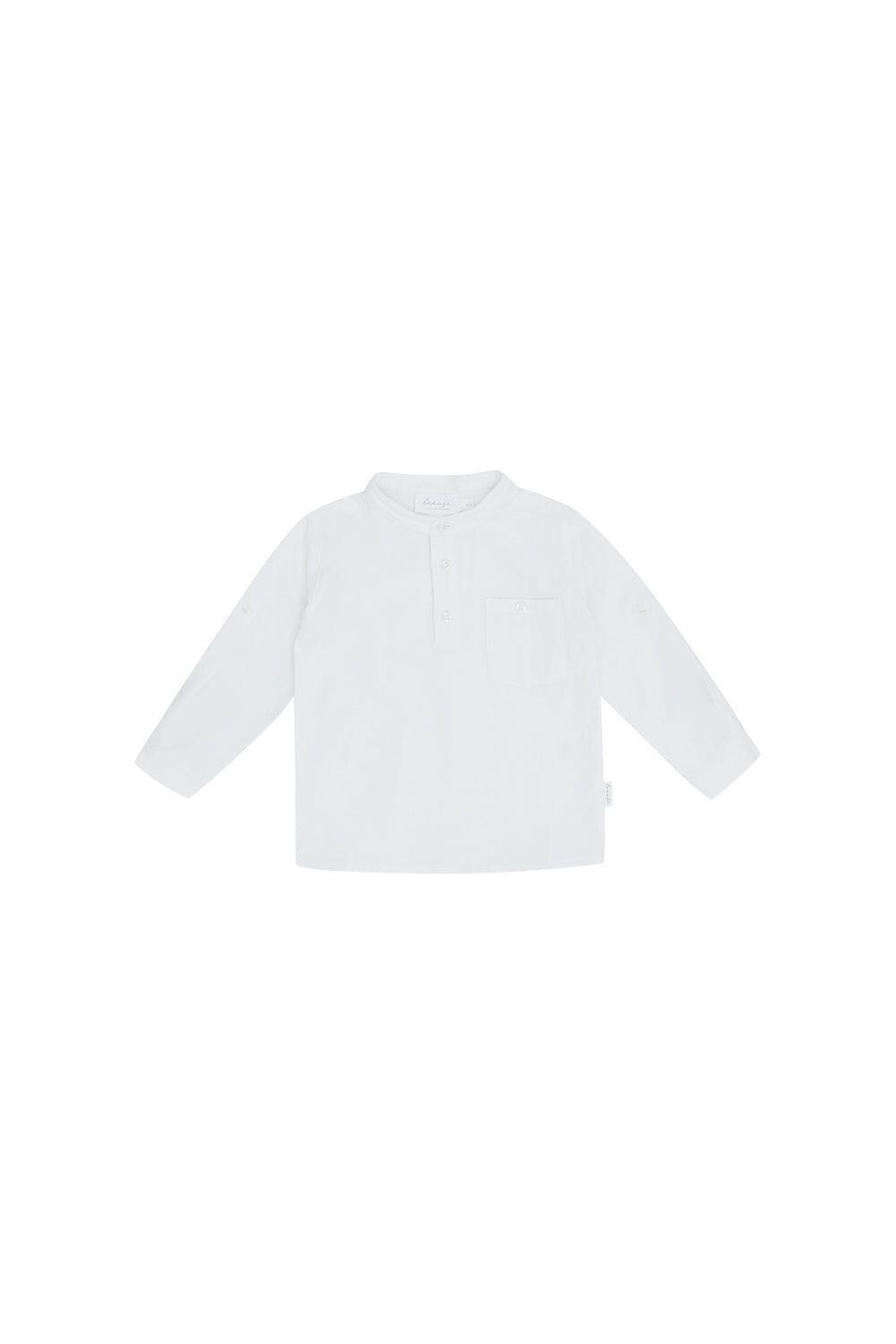 Flanellshirt mit Knöpfen - white