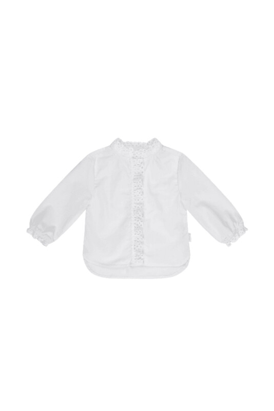 Spitzenbluse mit Broderie Anglaise für Kinder Spitzenbluse mit Broderie Anglaise für Kinder