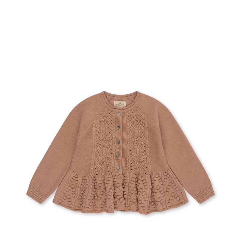 CABBY FRILL CARDIGAN - MAPLE SUGAR