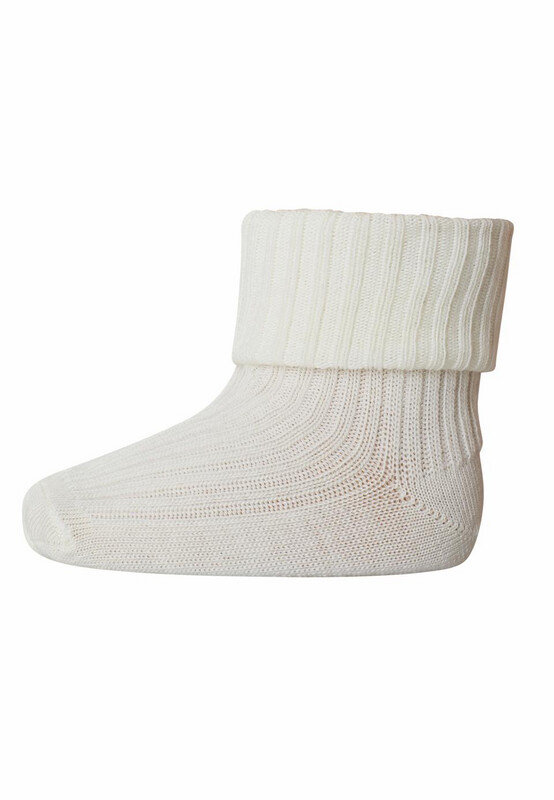 Wool rib baby Socken - 432 Snow White Wool rib baby Socken - 432 Snow White