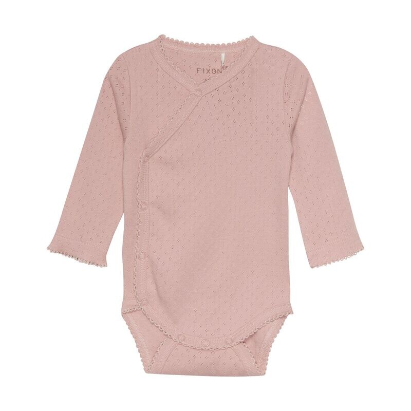 Wrap Body LS Pointelle - Misty Rose Wrap Body LS Pointelle - Misty Rose
