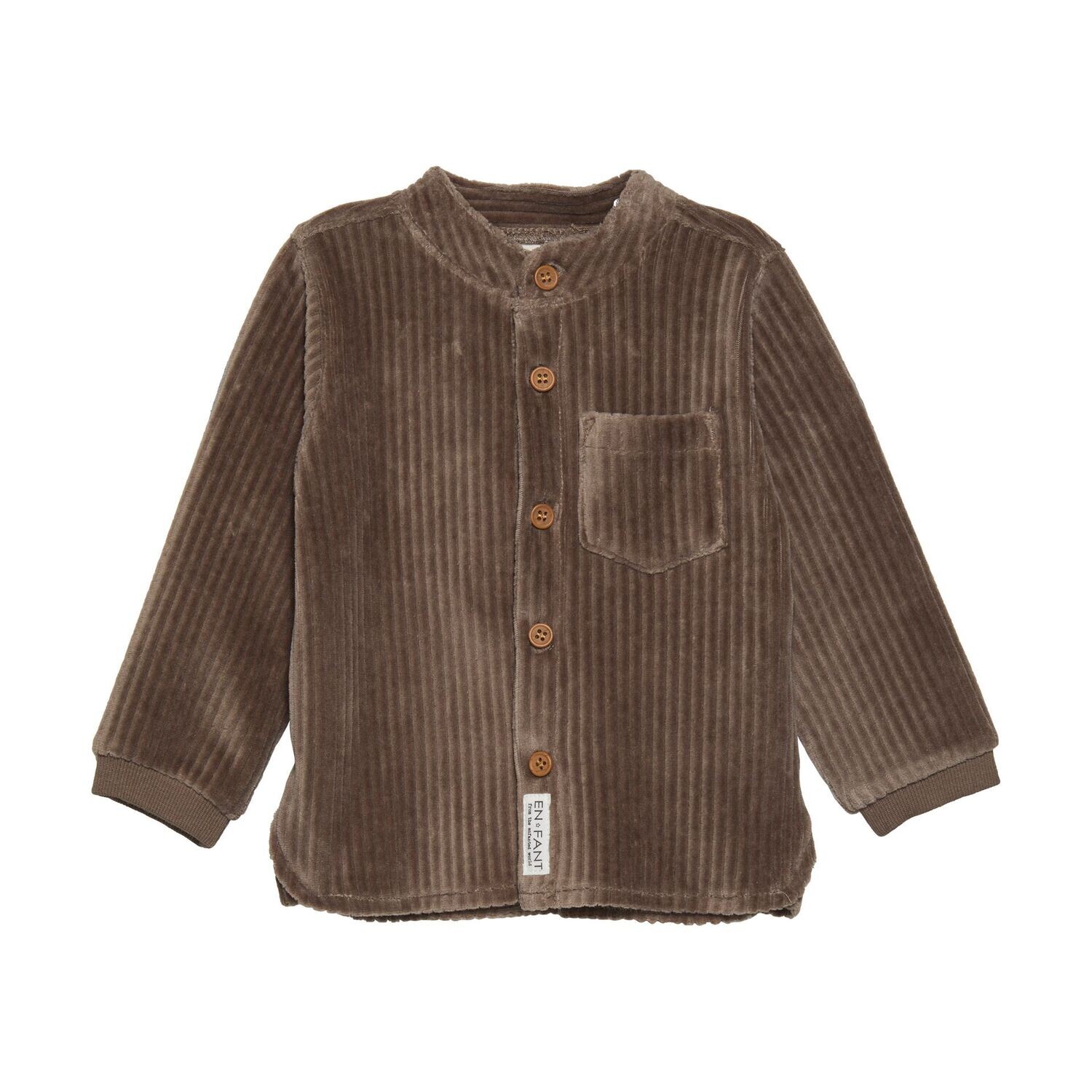 Shirt LS Velour Corduroy - Chocolate Chip