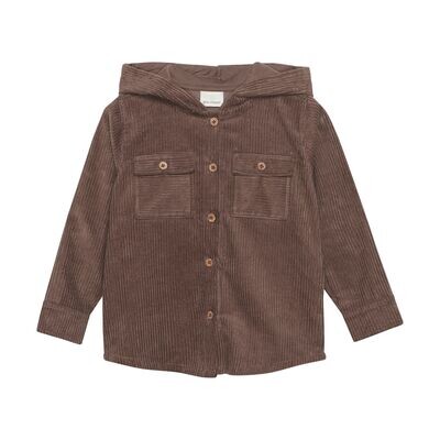 Hemd - Shirt w. Hood Corduroy - Chocolate Chip