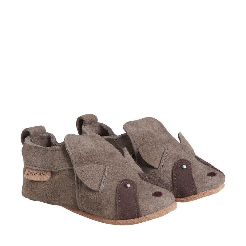 Slippers Suede Animal - Chocolate Chip