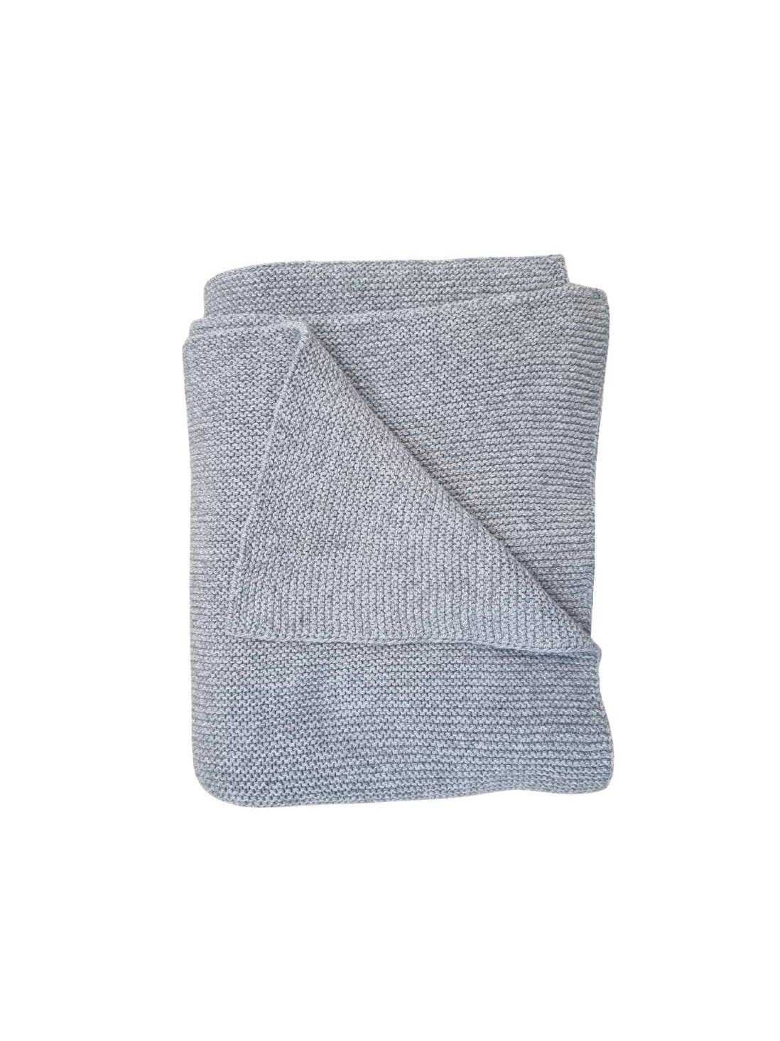 Strickdecke Baby grau