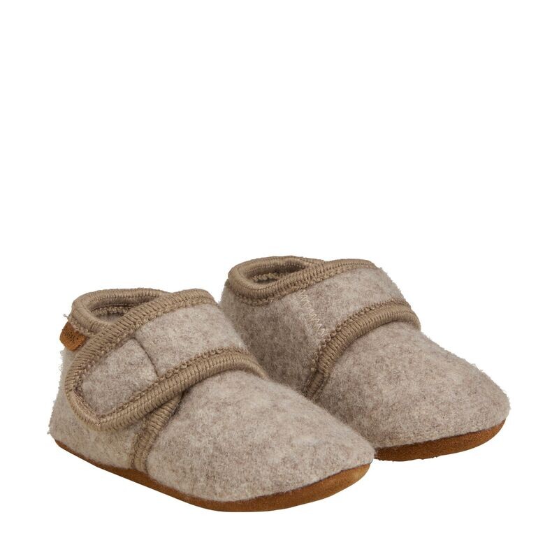 Baby Wool slippers - sand melange Baby Wool slippers - sand melange