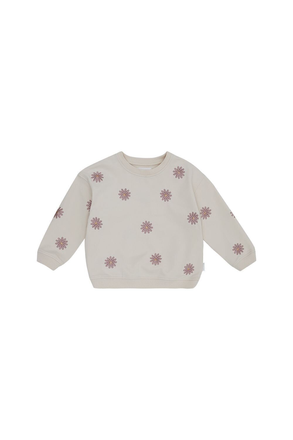 Oversized Sweatshirt Field of Daisies beige