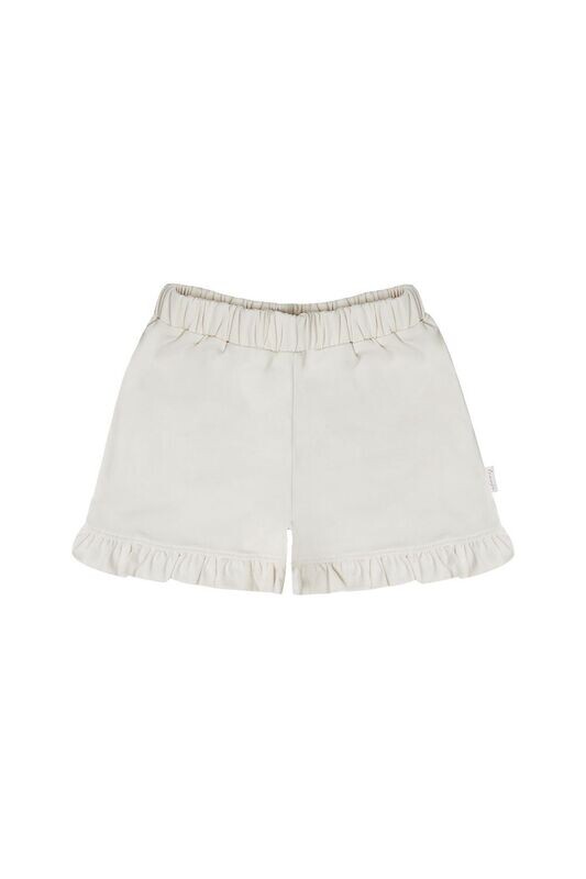 Shorts mit Rüschensaum beige Shorts mit Rüschensaum beige