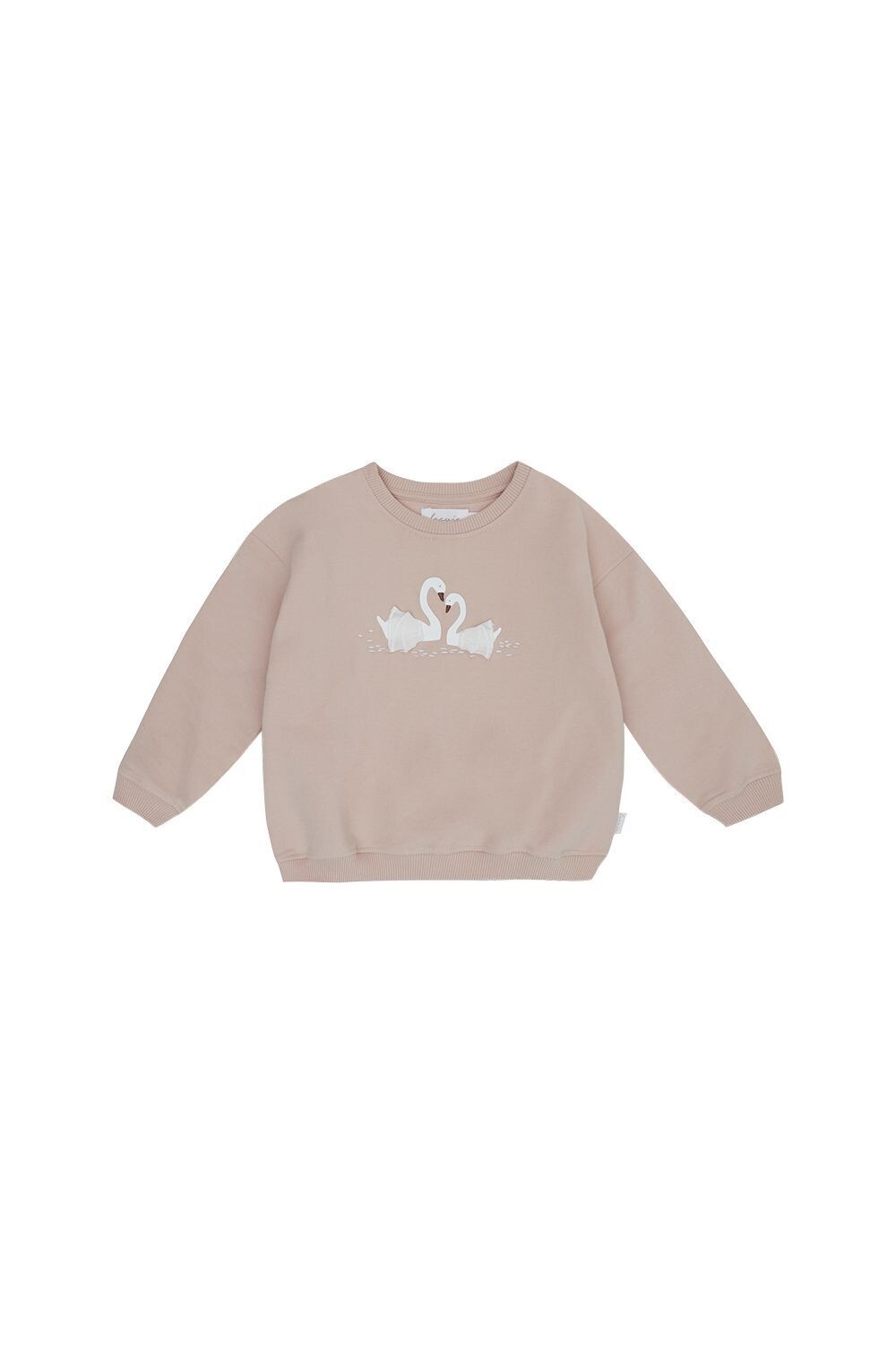 Oversized Sweatshirt Tiny Swan Couple dusty rose