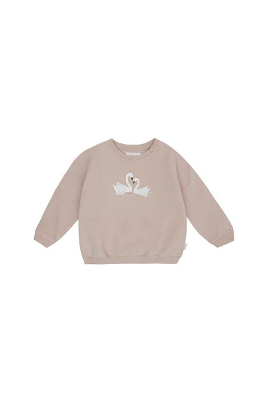 Oversized Sweatshirt Tiny Swan Couple dusty rose Oversized Sweatshirt Tiny Swan Couple dusty rose