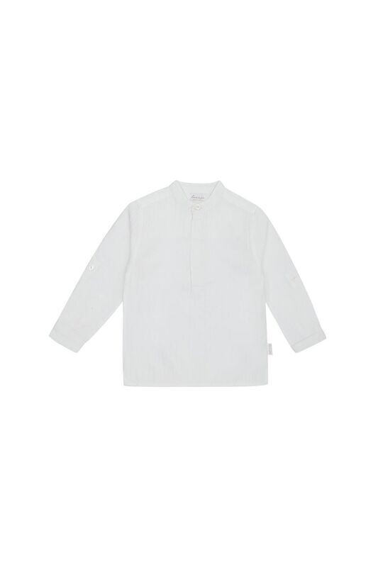 Leinenhemd mit Stehkragen white Leinenhemd mit Stehkragen white