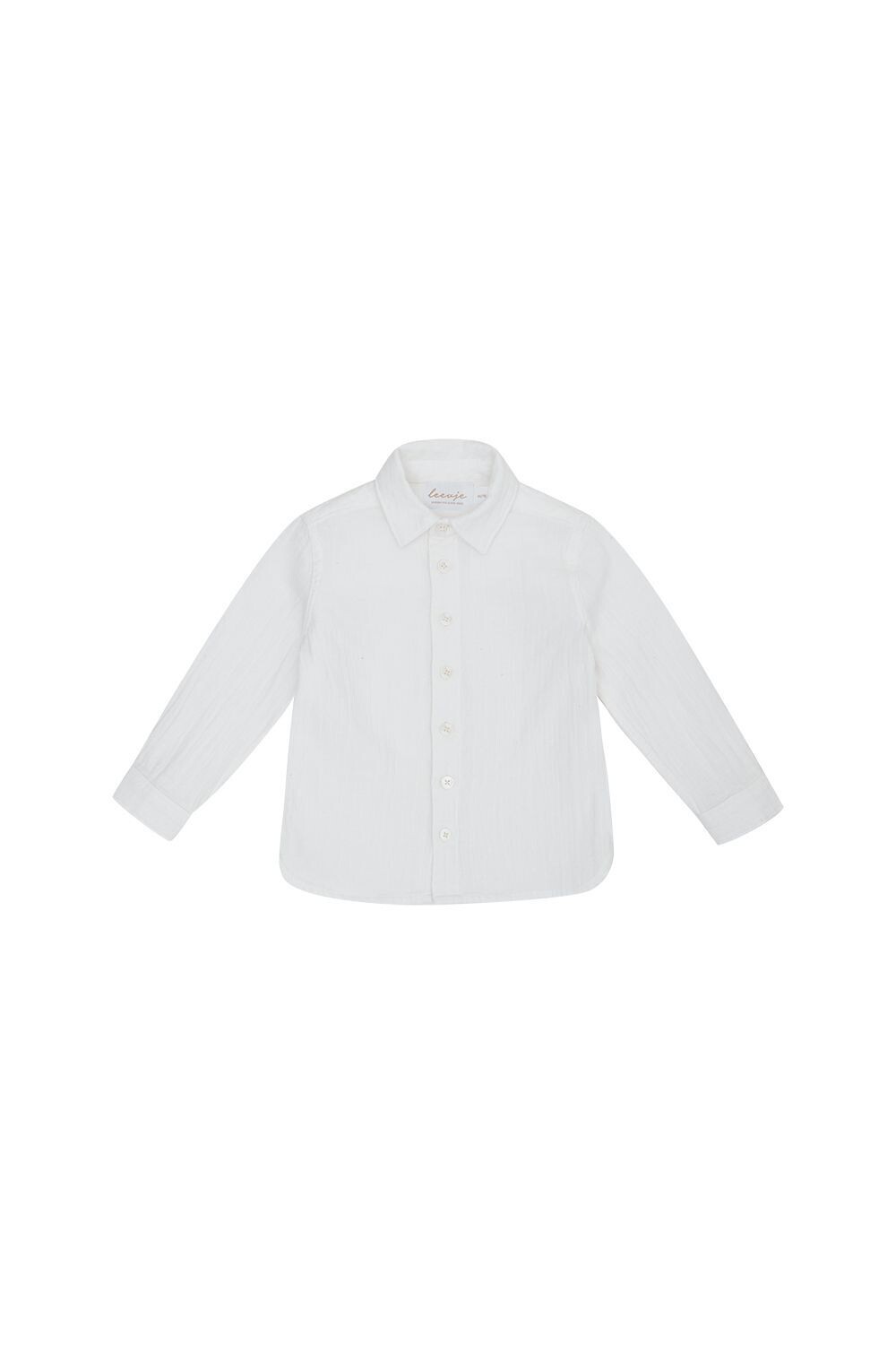 Leinenhemd mit durchgehender Knopfleiste white