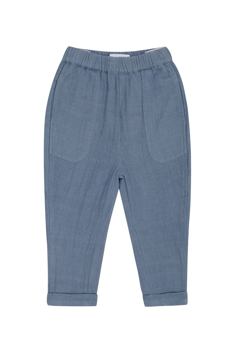 Leinenhose mit Taschen blue