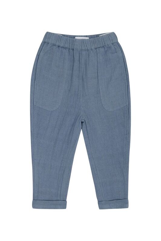 Leinenhose mit Taschen blue
