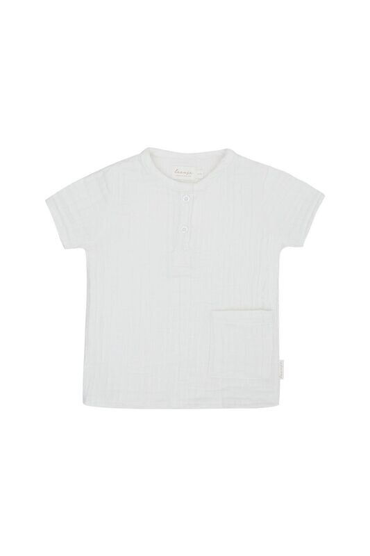 T-Shirt aus Musselin white mit Tasche T-Shirt aus Musselin white mit Tasche