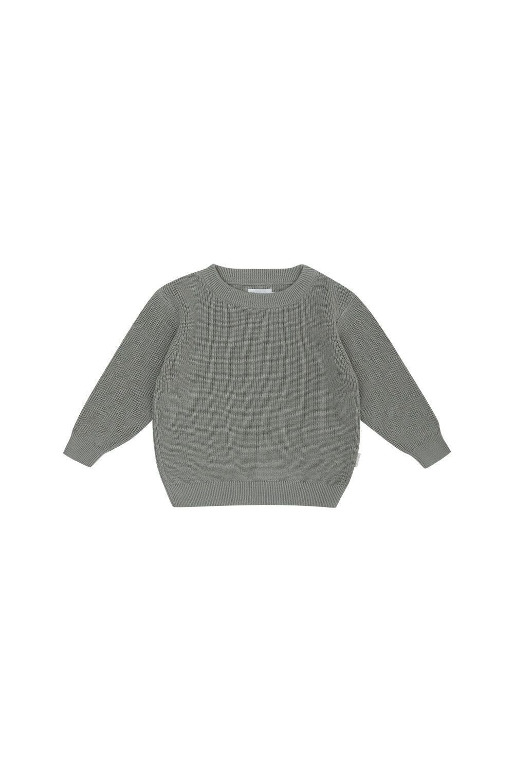 Chunky Knit Pullover soft green