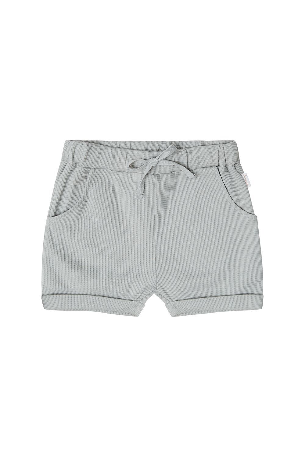 Shorts aus Waffle Piqué mint soft green