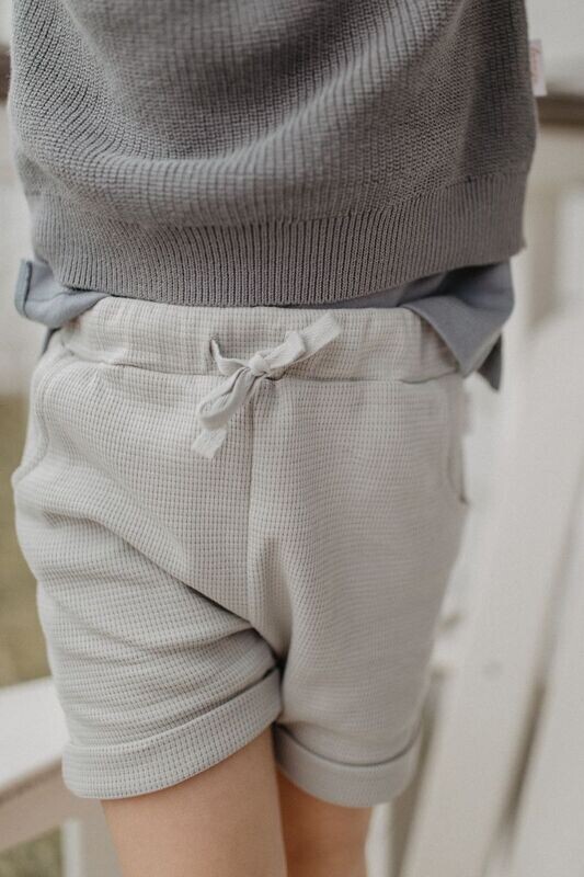 Shorts aus Waffle Piqué mint soft green