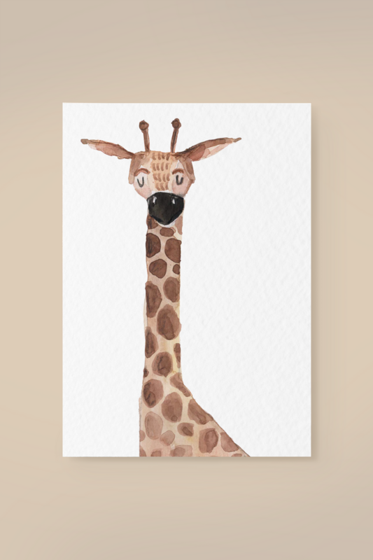 Postkarte Giraffe