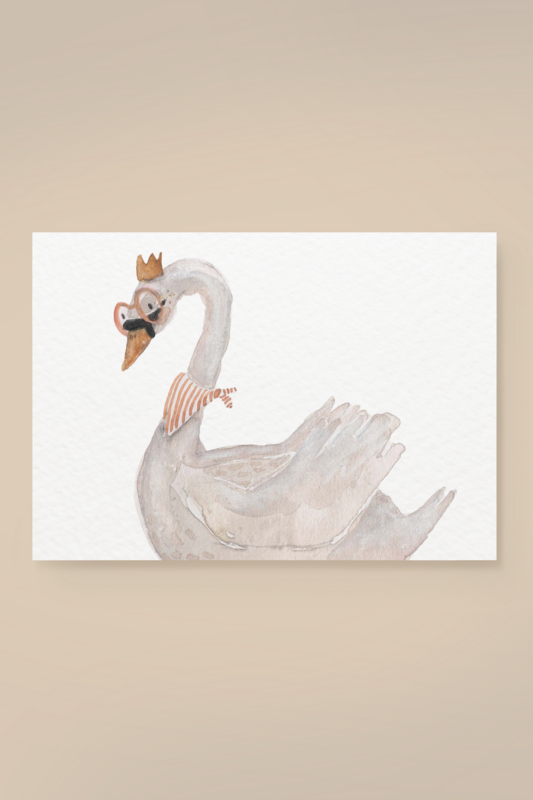 Postkarte Swan