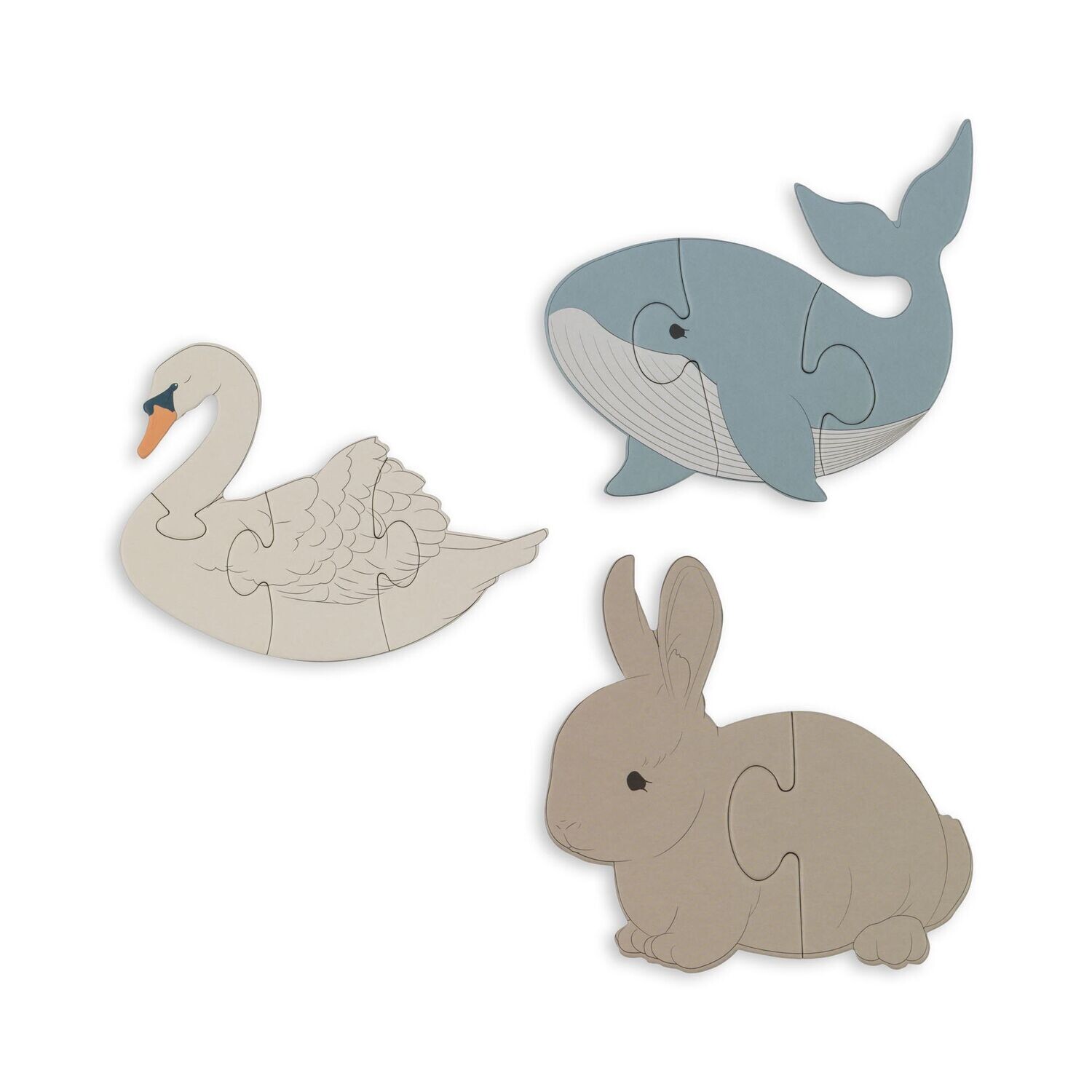 CARDBOARD 3 STEP PUZZLE FSC - beige