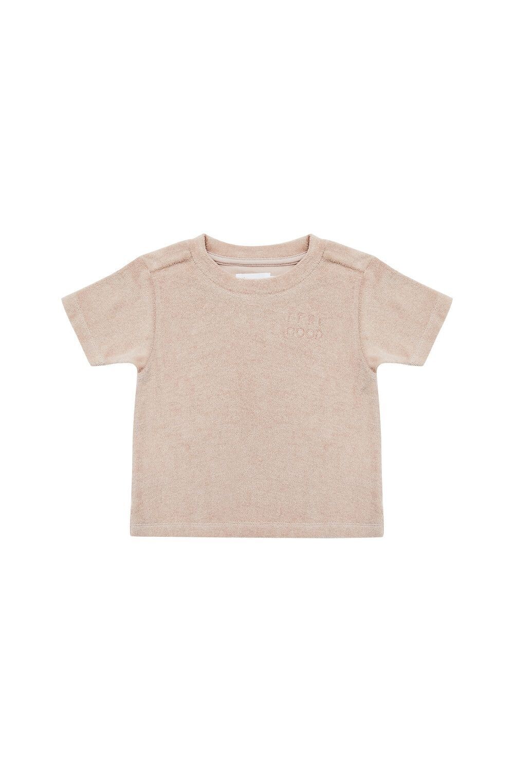Frottee Shirt 'Feel Good' - dusty rose
