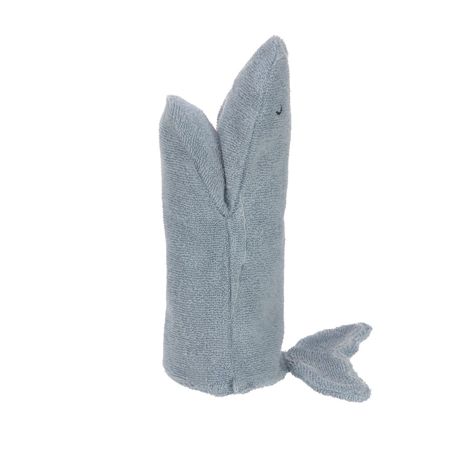 Lässig Spiel-Waschhandschuh GOTS, Wal Blau