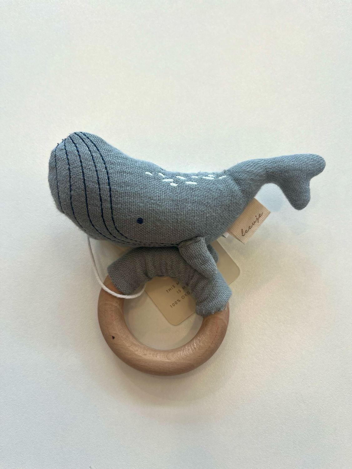 Baby Rassel mit Holzring "Whale"