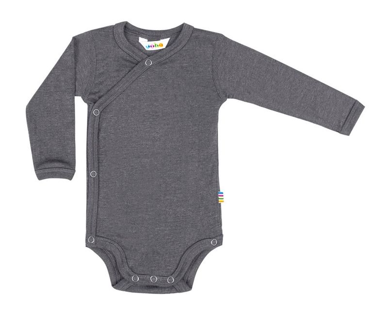 Wickelbody ls Wolle/Seide - grau Wickelbody ls Wolle/Seide - grau