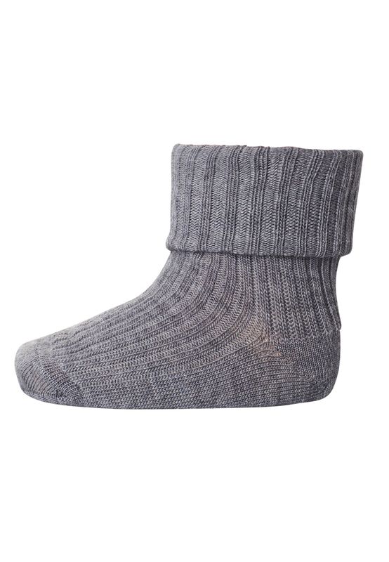 Socken - Wool Rib Baby MP - grey melange 491 Socken - Wool Rib Baby MP - grey melange 491