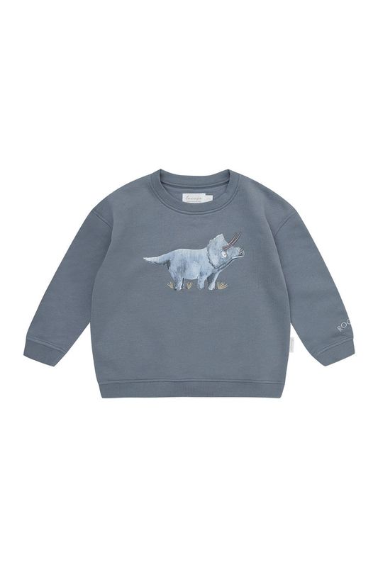 Oversized Sweatshirt 'big Triceratops' - blue Oversized Sweatshirt 'big Triceratops' - blue