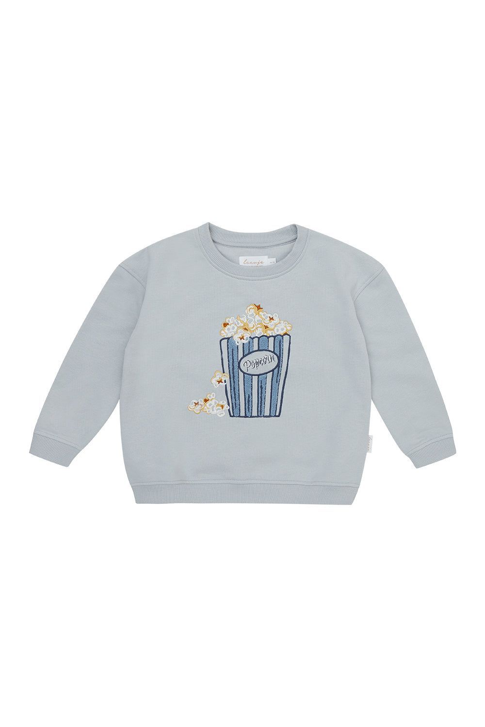 Oversized Sweatshirt 'popcorn light blue' - light blue
