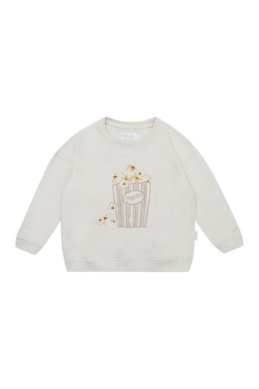 Oversized Sweatshirt 'popcorn rose' - beige Oversized Sweatshirt 'popcorn rose' - beige